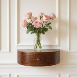 Lunar - 1 Drawer Floating Nightstand - Chestnut