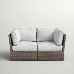 Patio Loveseat With Cushions - Espresso