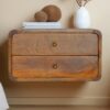 Floating Curved Bedside Table - Chestnut - Image 12