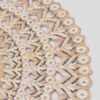 Floral Hand Carved Mandala Round Wall Decor - Brown / Antique White - Image 5