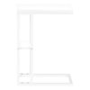 Accent Table, C - Shaped Contemporary - White - Image 4