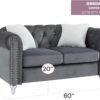 Modern Loveseat For Cozy Interiors - Gray - Image 2