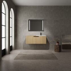 Modern Bathroom Vanity Sink Combo With Ample Storage - Oak