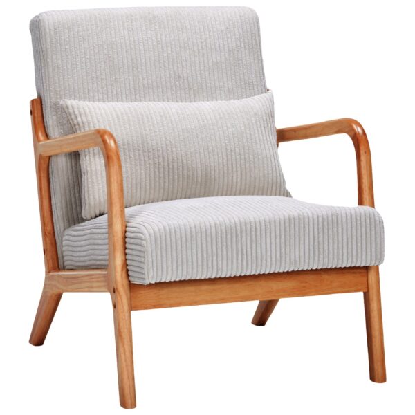 Accent Chair & Pillow Upholstered Arm Chair - Beige
