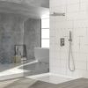 Dual Shower Head System With Rough In Valve, 10" Square Design - Brushed Nickel - Image 12