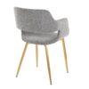 Margarite - Contemporary Dining Chair (Set of 2) - Gold / Gray - Image 4