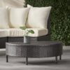 Pt Limon - Outdoor Coffee Table Half Round Design - Gray - Image 2