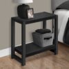 Accent Side Table, Narrow, Small, 2 Tier, Contemporary & Modern - Black - Image 9