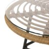 Petrichor - Outdoor Side Table With Tempered Glass And Steel Frame - Light Brown - Image 8