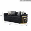 Soledad - Sofa With Upholstery And Hued Accents - Black - Image 3