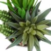 7" Tall, Artificial Plant, Succulent, Indoor, Faux, Fake, Table, Greenery, Potted, Decorative (Set of 2) - Green / White - Image 7