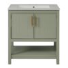 Bathroom Vanity With Sink And Versatile Storage - Green - Image 12