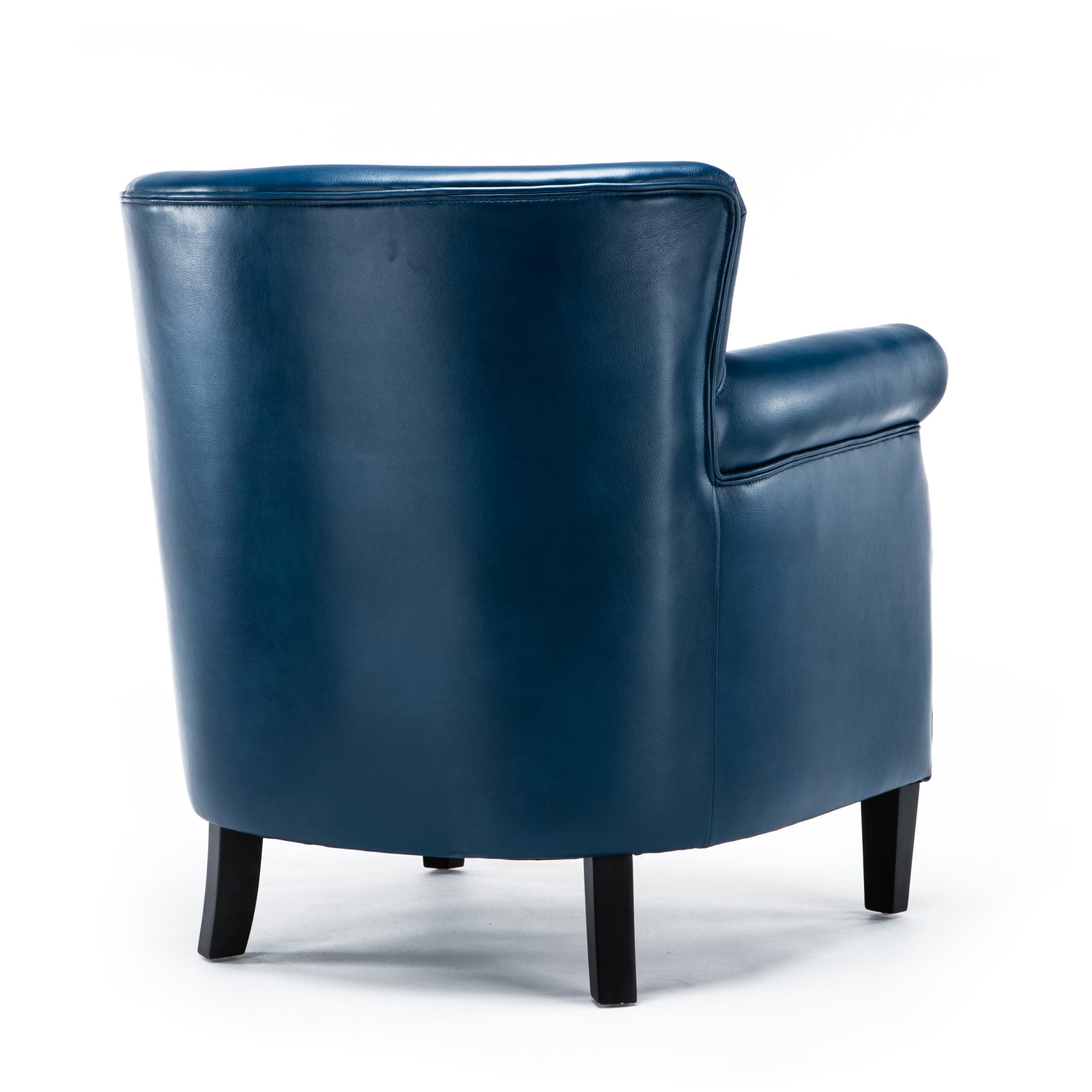 Holly - Club Chair Upholstered With Nailhead Trim - Navy Blue - Image 15