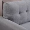 Modern Living Room Loveseat Linen Upholstered Couch Furniture For Home Or Office - Light Gray / Blue - Image 12
