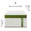 12" King Hubrid Mattress With Gel Memory Foam And Pocket Springs - Green - Image 3