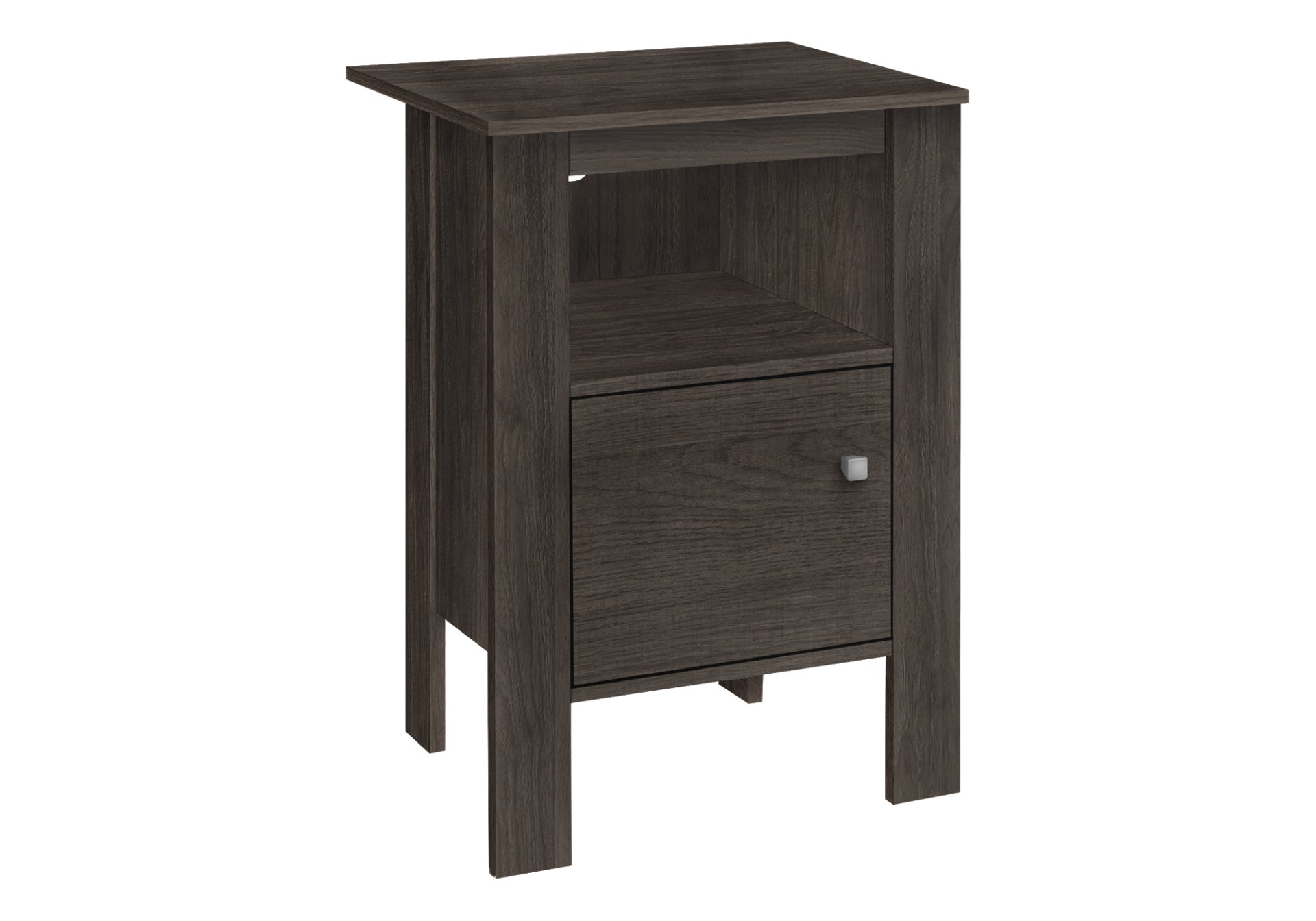Accent Nightstand Side Table, Storage, Transitional - Oak - Image 2