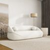 Andrew - Boucle Sofa - Beige / Ivory White / Light Beige / White - Image 8