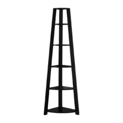 Bookshelf, Bookcase, Etagere, Corner, 5 Tier, For Office, Contemporary & Modern - Black
