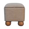 Serenity - Footstool With Ball Feet - Cream - Image 3