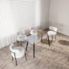 Modern Minimalist Rectangular Glass Dining Table With Tempered Glass Top Metal Legs, For 4 - 6 - Transparent - Image 7