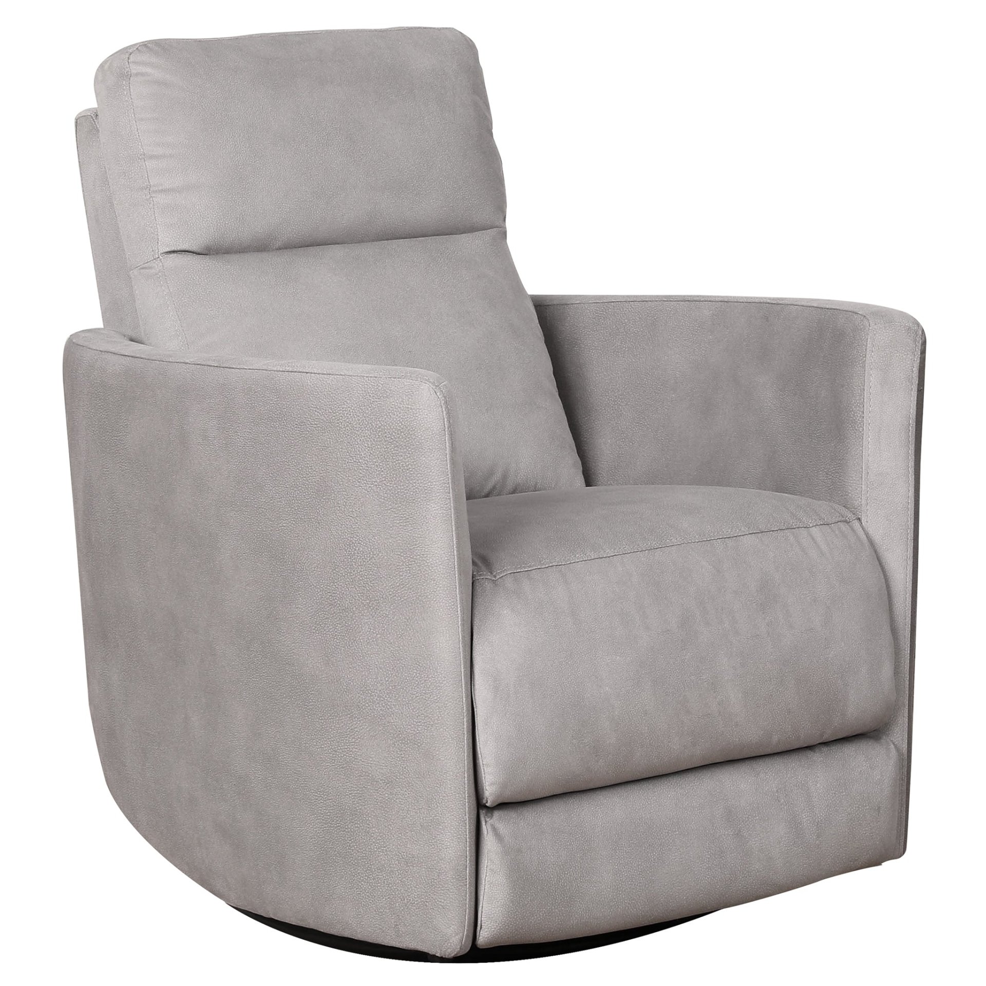 Lawson - Swivel Glider Suede Recliner Chair - Latte - Image 5