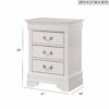 Louis Phillipe - 3 Drawer Nightstand - White - Image 5