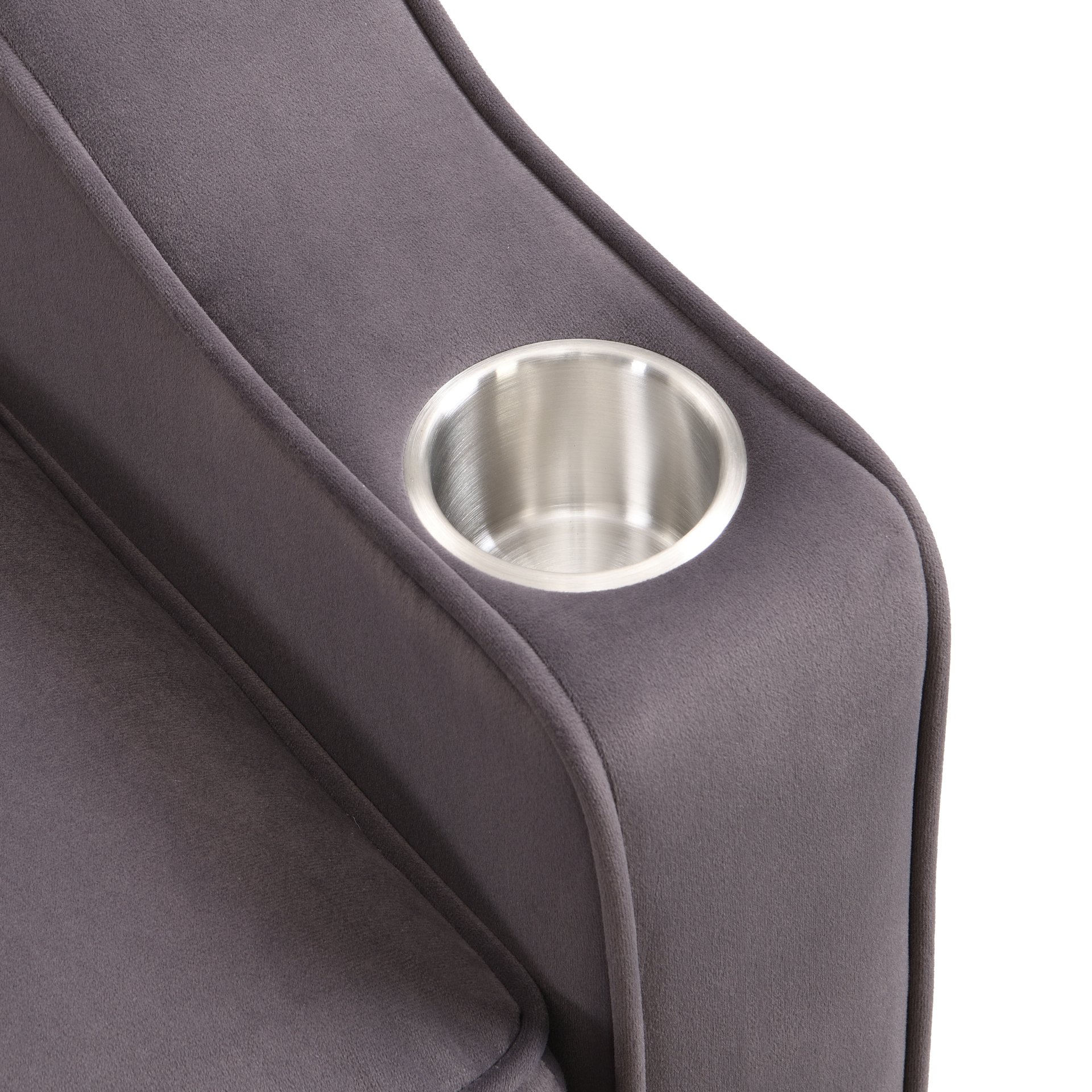 Contemporary Velvet Sofa Bed With Trundle - Charcoal Gray - Image 19