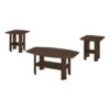 Table Set, Coffee, End, Side, Accent, Living Room Transitional (Set of 3) - Walnut - Image 6