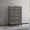 Glasgow - Chest Wood 5 Drawer Storage - Gray - Image 2