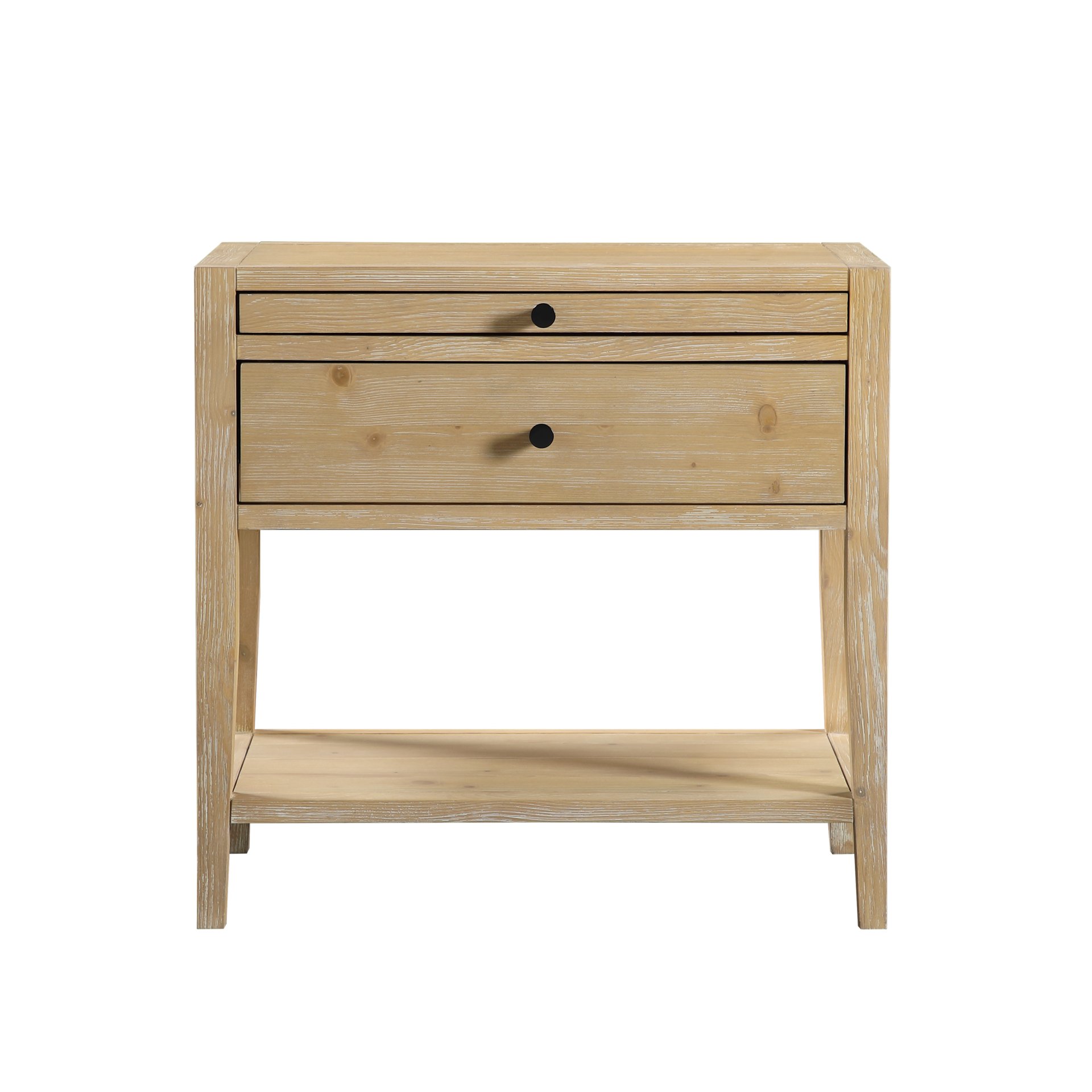 Sunveil - 1 Drawer Nightstand With Pull Out Tray And Open Shelf - Natural - Image 8