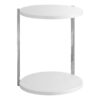Accent Table Round For Living Room - White - Image 9