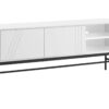 TV Stand, Console, Media Entertainment Center, Storage Cabinet, Contemporary And Modern - White / Black - Image 2