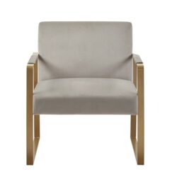 Jayco - Accent Chair With Metal Arms - Beige