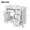 Bathroom Vanity With Sink, Soft Close Doors, And Storage Drawers, 36" - White - Image 3