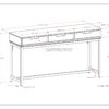 Banting - Mid Century Wide Console Table - Walnut Brown - Image 9