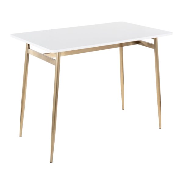 Marcel - Contemporary Counter Table - Gold / White