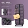 3 Piece Luggage Sets Lightweight Suitcase With Two Hooks, Spinner Wheels, Tsa Lock, (20/24/28) - Purple - Image 6