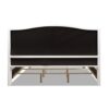 Carmen - King Upholstered Wingback Panel Bed Frame - Antique White - Image 5