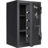 2.02 Cubic Ft Biometric Keypad Fire Resistant Safe - Black - Image 4