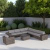 11 Piece Sectional Seating Group With Cushions - Gray Mix - Image 4