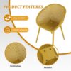 2 Piece Durable Single Chair With Mesh Hollow Out Design -Yellowish Brown - Image 11