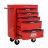 Rolling Metal Tool Chest With 5 Drawers, 20" Steel Storage Cabinet With Ball Bearing Slides - Red / Black - Image 10