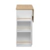 Modern Style 2 In 1 Pet Friendly Dog Crate Kitchen Island End Table Metal Pine - Natural / White - Image 13
