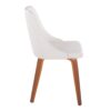 Marche - Contemporary Dining Chair (Set of 2) - White / Walnut - Image 3