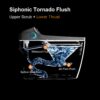 Smart Toilet Bidet Combo With Foot Sensor Open Cover / Seat, Self Cleaning Nozzle, LED Display, Three Level Heated Seat / Airflow, Night Light, Knob Control, Soft Close, Auto Flush, With Remote Control - Gloss White - Image 12