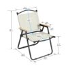 Folding Outdoor Chairs For Indoor, Outdoor Camping, Picnics, Beach, Backyard, Bbq, Party, Patio (Set of 2) - Beige - Image 3