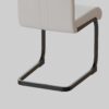 Modern Dining Chairs With High Back Upholstered Design Metal Legs, (Set of 4) - White - Image 19