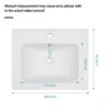 Premium Ceramic Rectangular Single Vanity Top With Overflow - White - Image 3