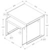 Accent Nesting Table Clear Tempered Glass For Living Room (Set of 2) - Taupe - Image 5