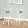 Swivel Stool Bar Height, Contemporary & Modern (Set of 2) - White / Gray - Image 10